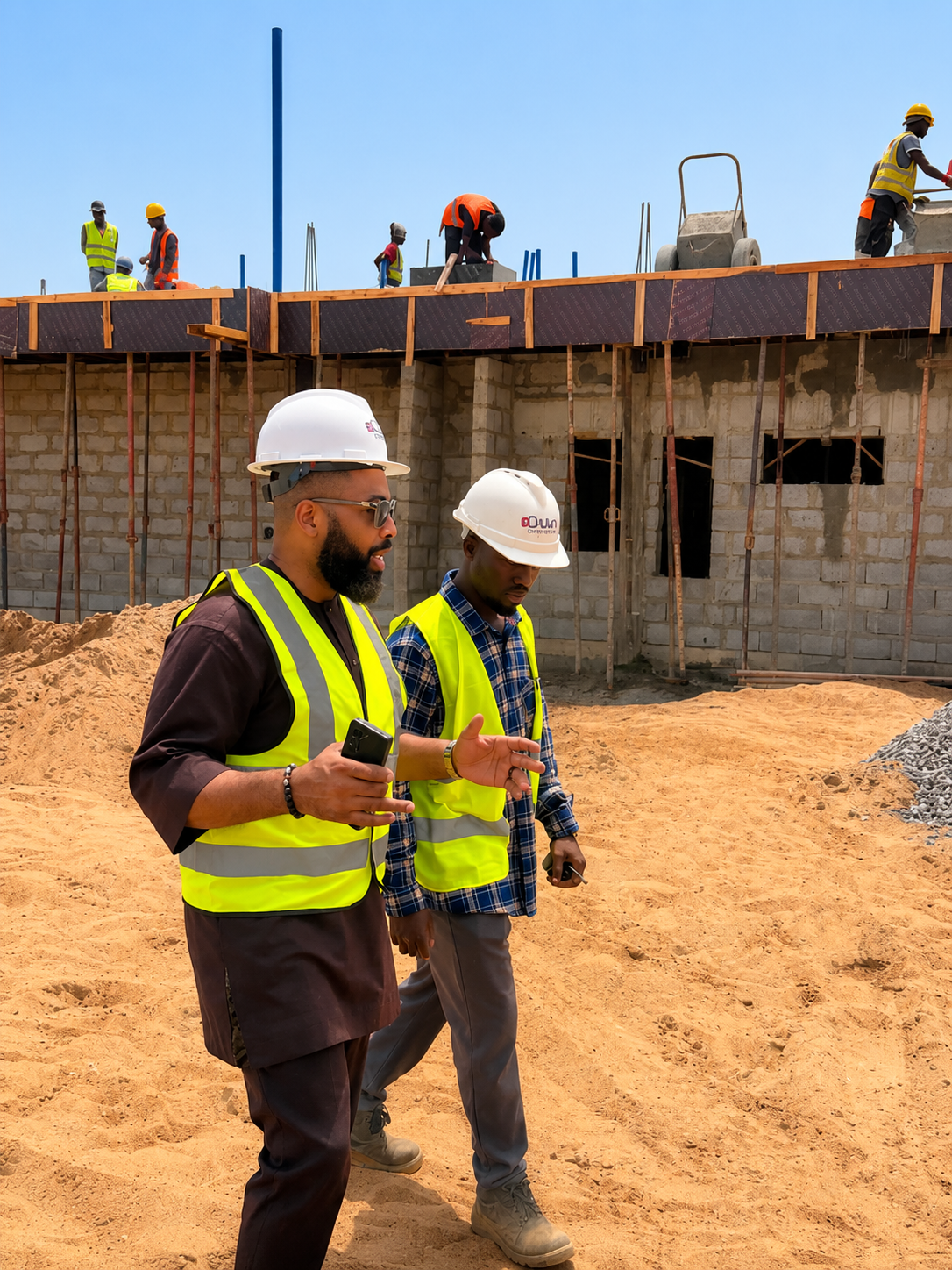 construction workers at site